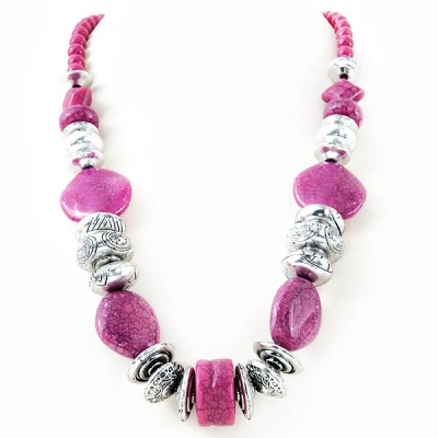 Necklace "Pink Mosaic"
