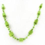 Necklace "Green Cubes"
