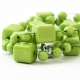 Necklace "Green Cubes"