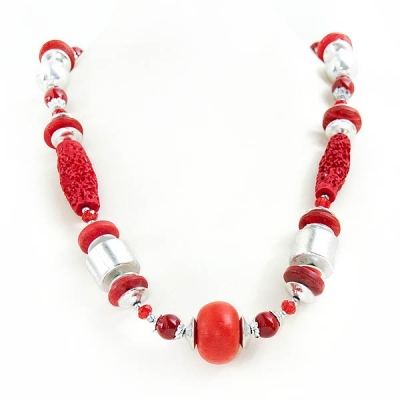 Necklace "Red Beads"