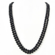 Necklace "Classic Black Pearls"