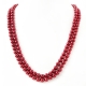 Necklace "Classic Red Pearls"
