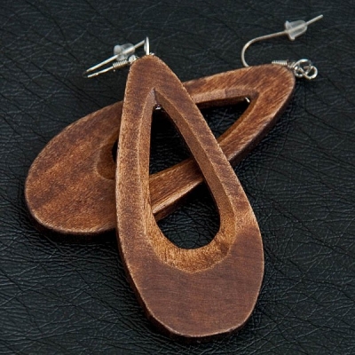 Brown Wooden Earrings
