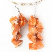 Earrings "Orange Stones"