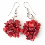 Earrings "Red Stones"