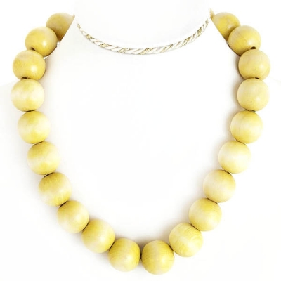 Necklace "Yellow Beads"