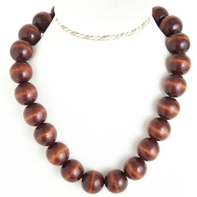 Necklace "Brown Beads"