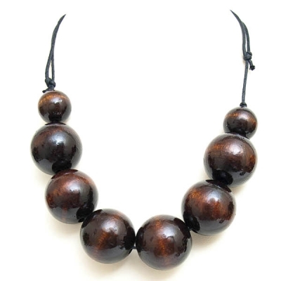 Necklace "Brown Beads"