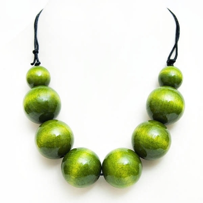 Necklace "Green Beads"