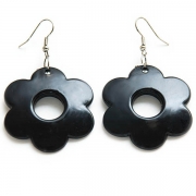 Earrings "Black Flower"