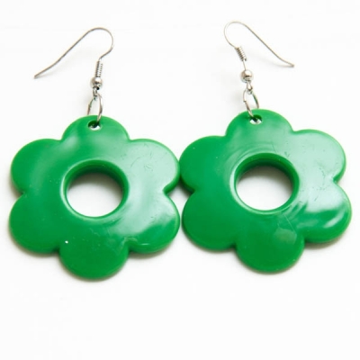 Earrings "Green Flower"