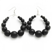 Earrings "Black Beads"