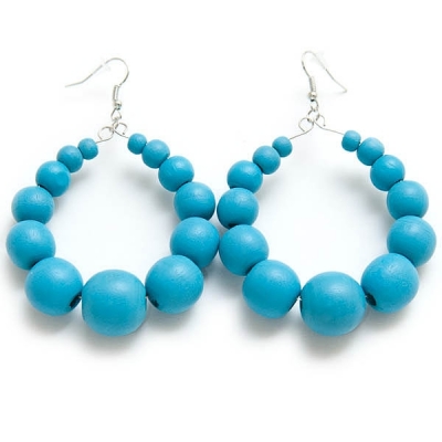 Earrings "Blue Beads"