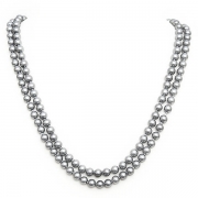 Necklace "Classic Grey Pearls"