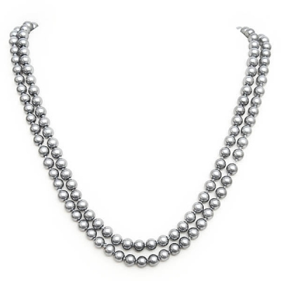 Necklace "Classic Grey Pearls"