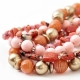 Necklace "Pink and Brown Beads"
